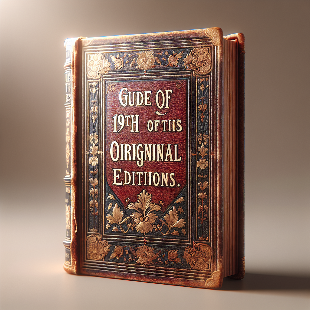 Guide des éditions originales du XIXe siècle : trésors cachés et passions bibliophiles